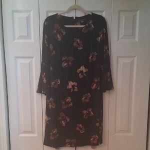Tommy Hilfiger Black and Brown Floral Tunic